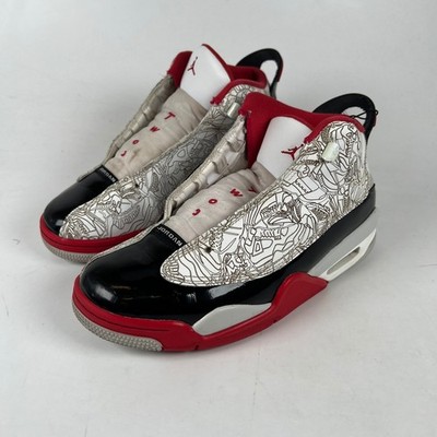 Jordan Dub Zero White Varsity Red Black DV1360-160 Youth Size 7Y Sneakers