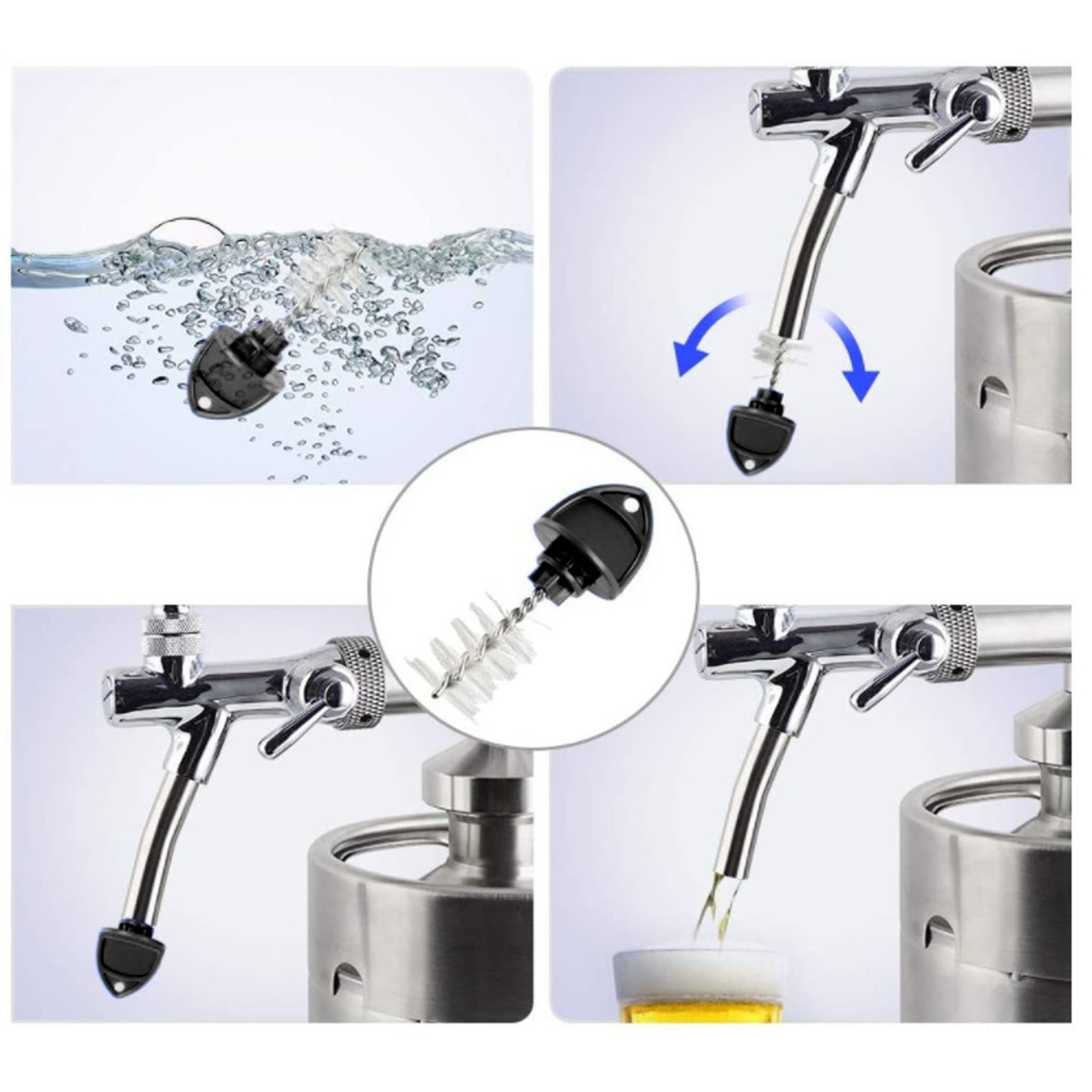 15Pcs Stainless Steel Beer Tap Cleaning Plug Better Tasting Brew For Kitchen Bar