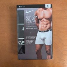 Nike men's XL Boxer brief 3-piece Everyday cotton stetch Black