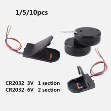 CR2032 3V / 6V Button Coin Cell Battery Holder Case Box Black/White/Transparent