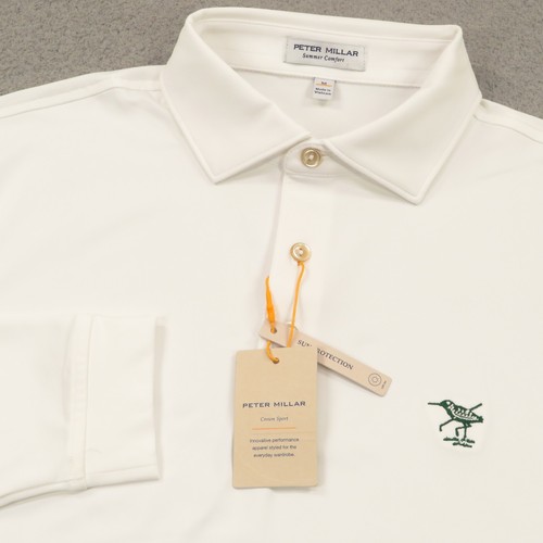 Peter Millar Polo Mens Medium Summer Comfort The Creek Golf Club Crown Sport UPF