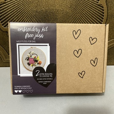 Free Jazz Easy Embroidery Kit-Wild Floss/DHG flowers all materials included