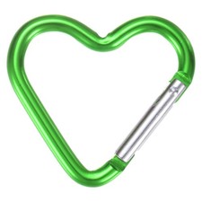 Heart Shaped Snap Clip 1 Pack - Keychain Clip Green
