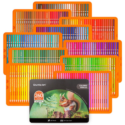 Shuttle Art Buntstifte Set 260 Farben Blechbox