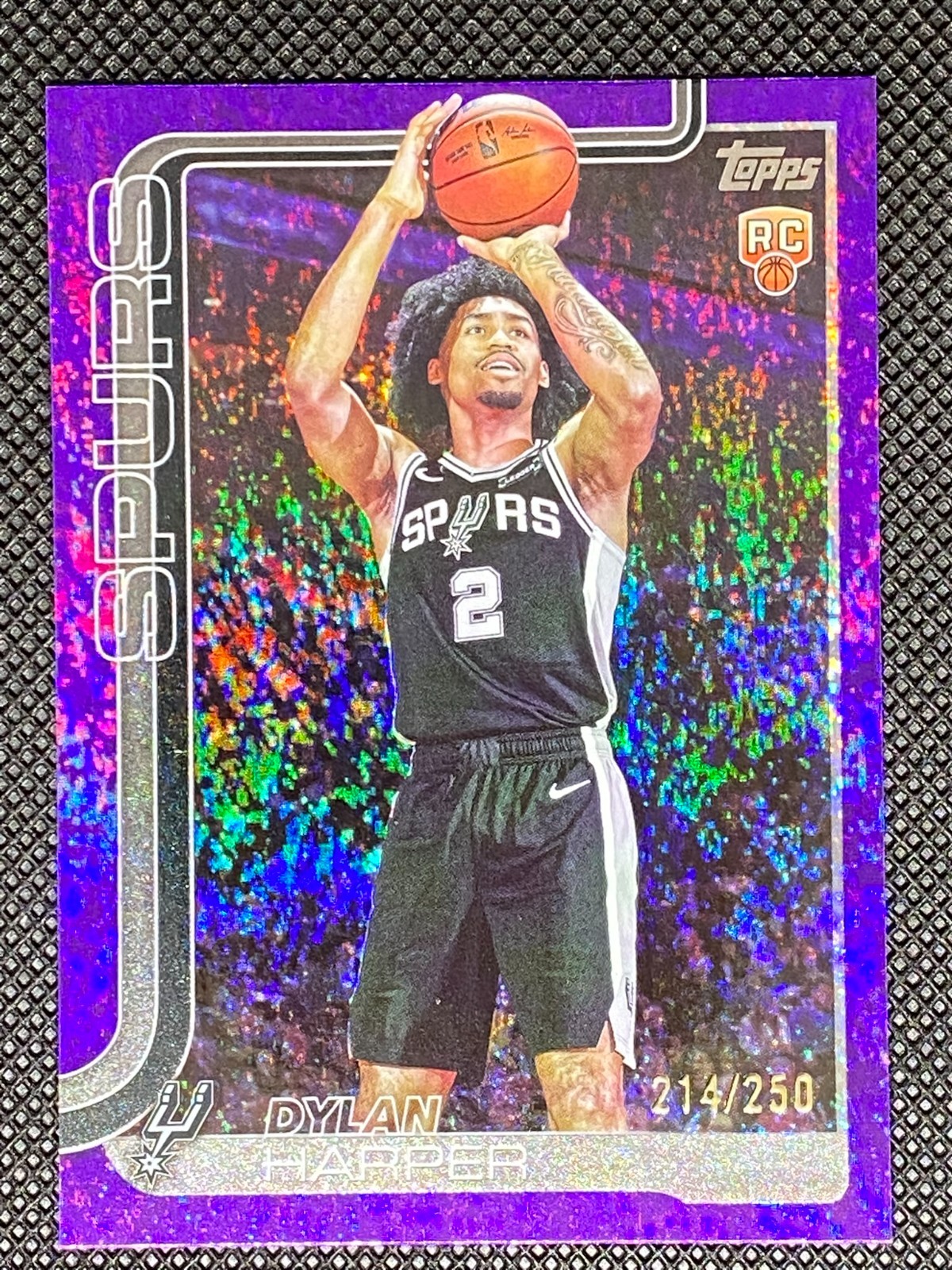 2025-26 Topps - Dylan Harper #202 Purple Rainbow Foil /250 (RC) Rookie Spurs