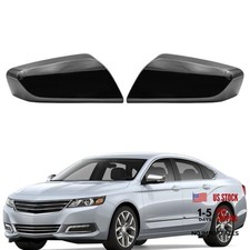 Side Mirror Cover Cap Fits For Chevy Impala 2014 2015 2016 2017 Gloss Black