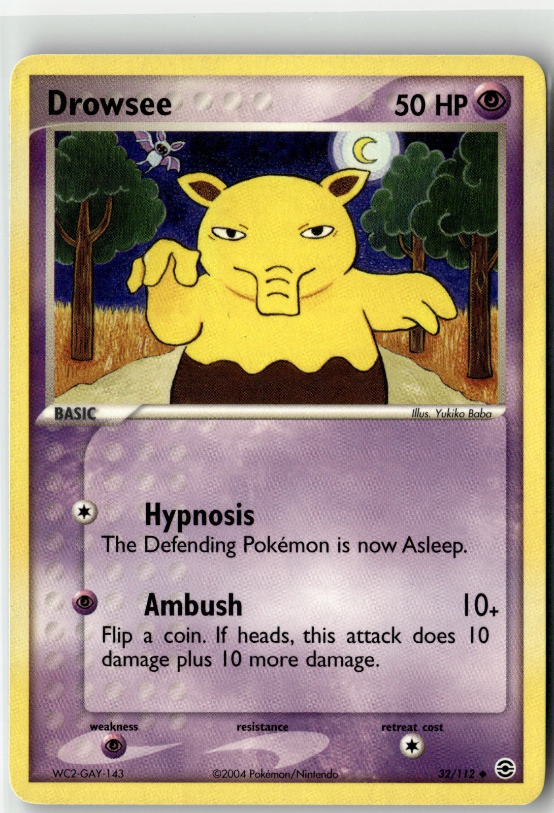 Drowsee Uncommon FireRed & LeafGreen 32/112 NM