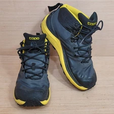 Topo Athletic Trailventure 2 Size 11 Hiking Boots Charcoal Mustard Grey Yellow
