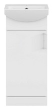 Veleka Gloss White Vanity Units B&Q.  Two for bathrooms & one for cloackroom 