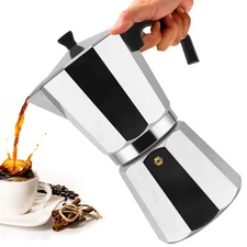 Aluminum Moka Pot 14 Cup 700ml 23oz Stovetop Espresso Coffee Maker Silver