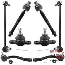 8pcs Front Inner Outer Tie Rod Front Sway Bar Lower Ball Joints Fit for Kia