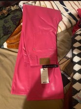Judy Blue Women s Tummy Control Faux Leather Hot Pink Pants Sz 9/29