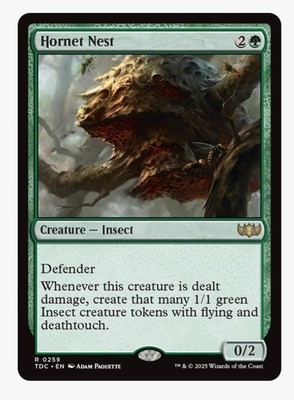 Hornet Nest | MTG TDC | Green Insect Token Defender Commander EDH Rare | NM