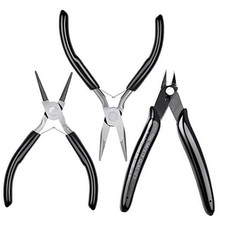 Jewelry Pliers, Beading Pliers Set with Needle Nose Pliers, Round Nose Plier