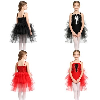 Kids Girls Costume Cosplay Bodysuit Theme Party Dancewear Halloween Sleeveless