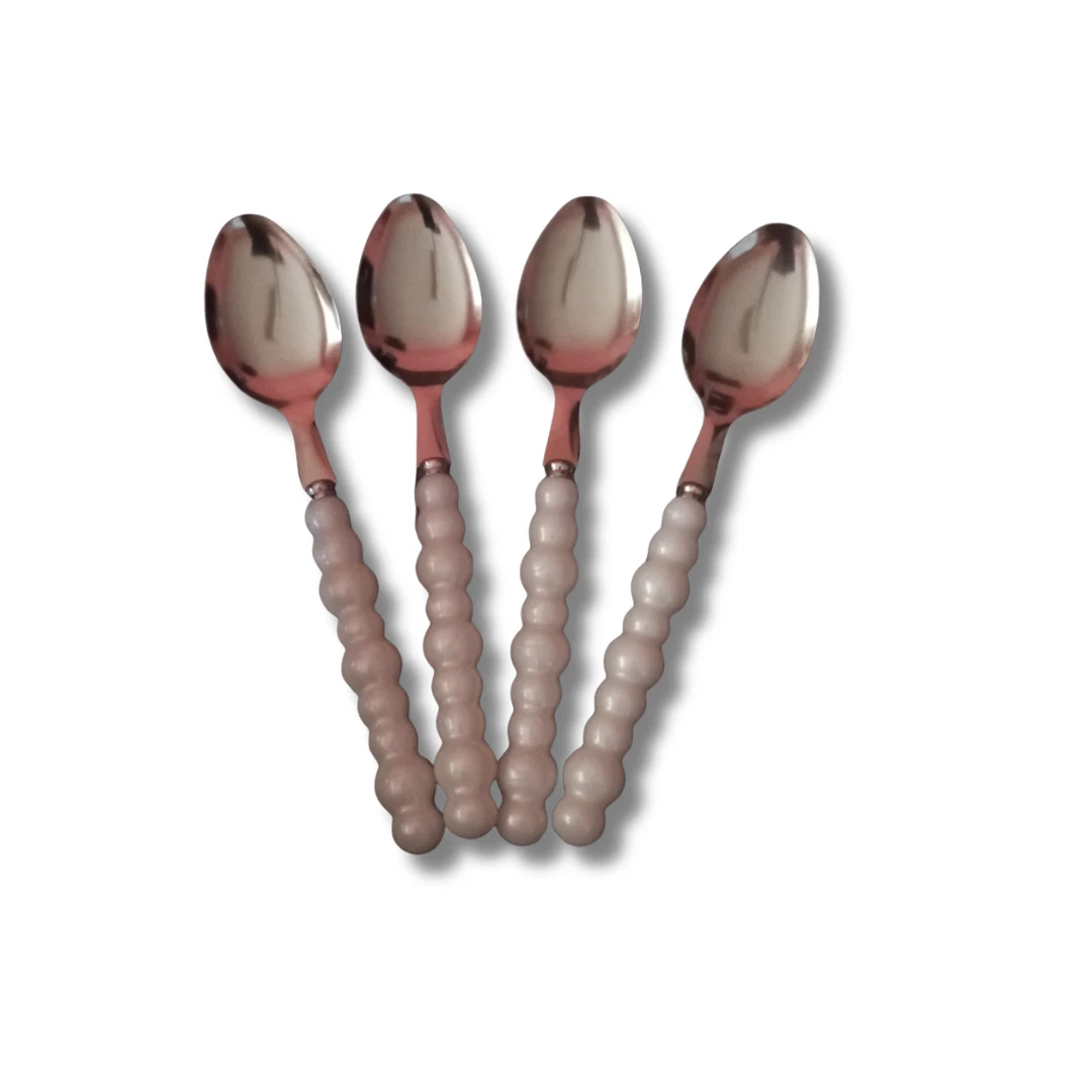 4-Piece Serving Set - Pearl Handle Stainless Steel Spoons, Pack of 4
Opens in a new window or tab