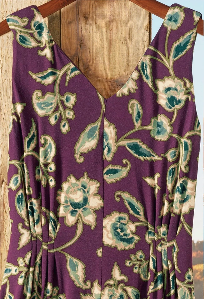 Maxi Vestido Coldwater Creek Bobinado Floral Color (Mora Multi o Especias Mul Foto 2 de 4