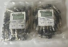 Lot of 50 TV Cable Connectors: Green Market RG59 & Liberty RG6Q