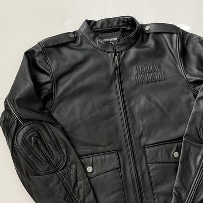 Harley Davidson Layering System Captains Leather Jacket Mens Large