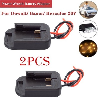 2PCS DIY Power Wheels Adapter For Dewalt/ Bauer/ Hercules 20V Battery For Rt Toy