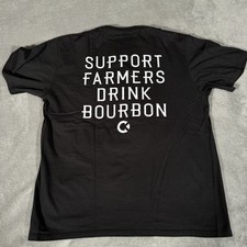Camiseta Castle & Key Distillery Crew Negra Hombres XL Farmers Kentucky Drink Bourbon