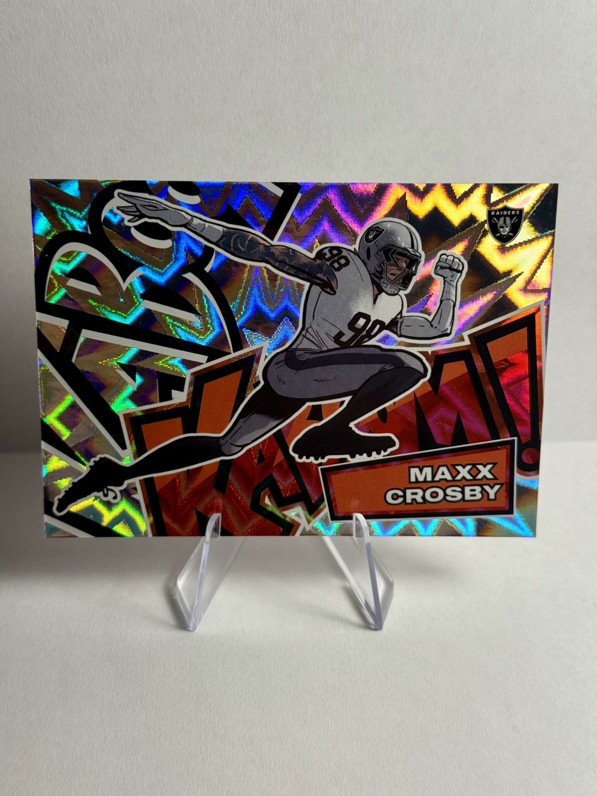 Maxx Crosby 2025 Panini Absolute Kaboom Case Hit SSP Las Vegas Raiders #2