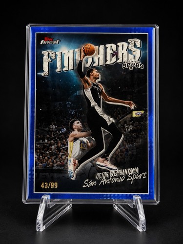 2025-26 Topps Finest Victor Wembanyama Finishers Blue Refractor /99