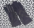 Isotoner Women’s Winter Gloves Black Leather Trim Fleece Lined Warm Size Large — photo 1