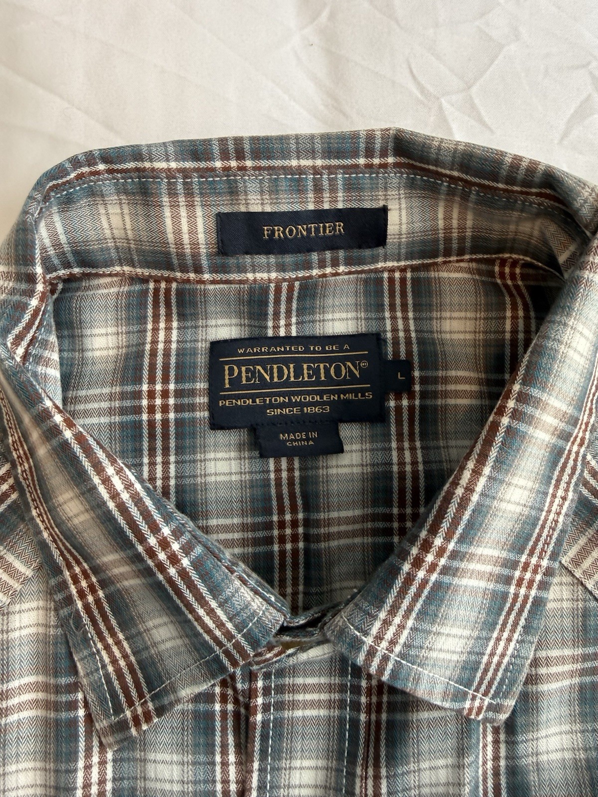Pendleton Frontier Pearl Snap Button Plaid Shirt … - image 2