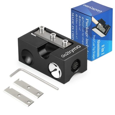Go2trymo Aluminum Pool Cue Tip Shaper Tool, Billiard Pool Stick Tip Repair To...