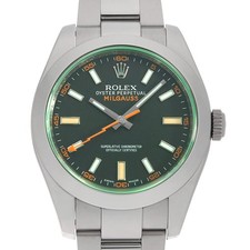 ROLEX Milgauss green glass 116400GV black Random Number second hand mens