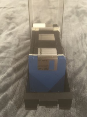 40 New 3.5'' Floppy Disks, Fellowes Disk Storage Case Tray Holder, Sony, HD, TDK+