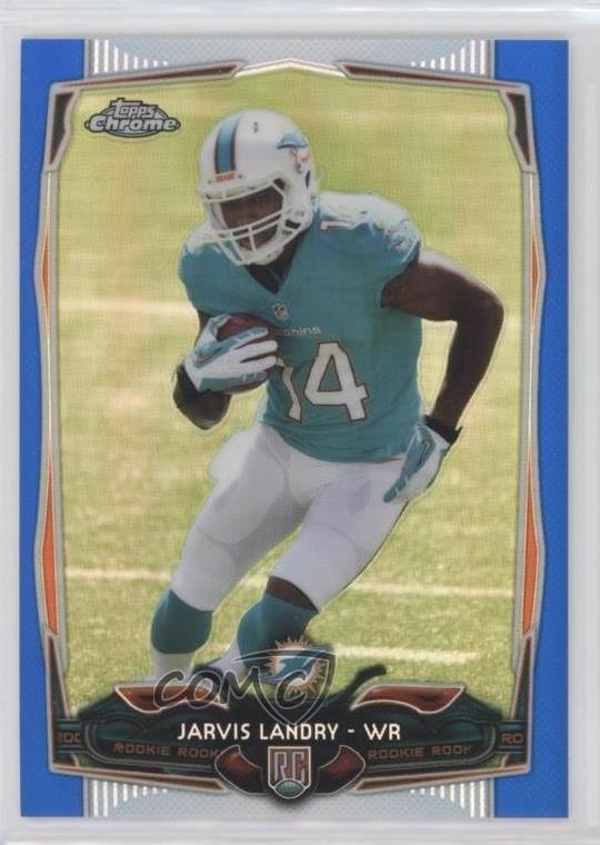 2014 Topps Chrome Blue Refractor 110/199 Jarvis Landry #177 Rookie RC ni4