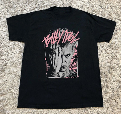 RARE Billy Idol Black Cotton All size S-5XL T-Shirt