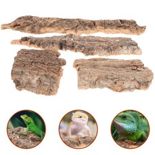 4Pcs Pet Reptile Bark Decor Terrarium Tree Bark Decor Reptile