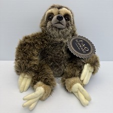 FAO Schwarz Sloth Plush Stuffed Animal lovey 10 Rare Toy Brown