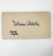 Autograph William Gillette 1898 Actor Sherloc...