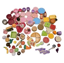Large Mixed Lot Vintage Pretend Plastic Play Kitchen Food Accessories Mix Toys