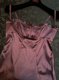 Agent Provocateur Gangster dress L gunmetal satin AP4 new vintage