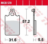 MCB578 Bremsbelag Aprilia Benelli Beta Garelli Gilera KTM Malaguti KTM Peugeot S