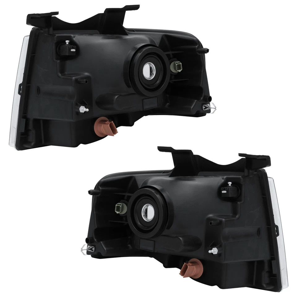 Faróis faróis cromados carcaça canto âmbar para 2007-2014 Ford Expedition - Imagem 4 de 4