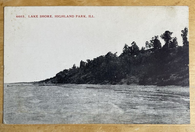 Wm. Hoffman Litho. Lake Michigan Shore At Highland Park, Illinois. Lake County