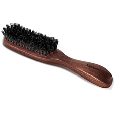 Nylon Hair Brush for Men, Mens Slick Back Hair Brush with Stiff Bristles  Woode