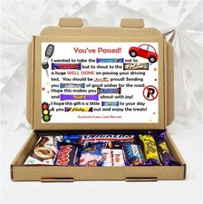 Caja de regalo personalizada felicitaciones por pasar poema de prueba de conducir chocolate