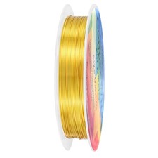 0.4mmx9.2m Jewelry Wire, 26 Gauge 30.2FT Craft Wire Copper Wire, Gold Tone