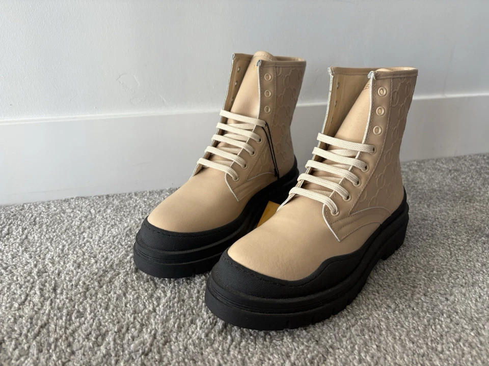 Valentino• Botas Cuero Beige 38 NUEVAS Foto 2 de 4