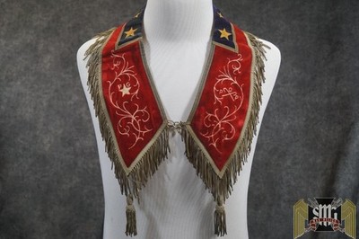 Antique Odd Fellows Regalia Grand Ceremonial Collar 3rd Degree, PG, PDDGM, PCP,