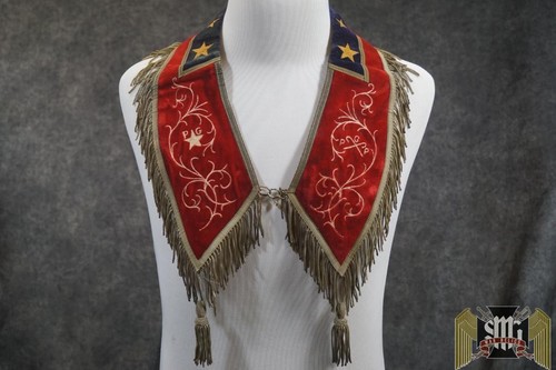 Antique Odd Fellows Regalia Grand Ceremonial Collar 3rd Degree, PG, PDDGM, PCP,
