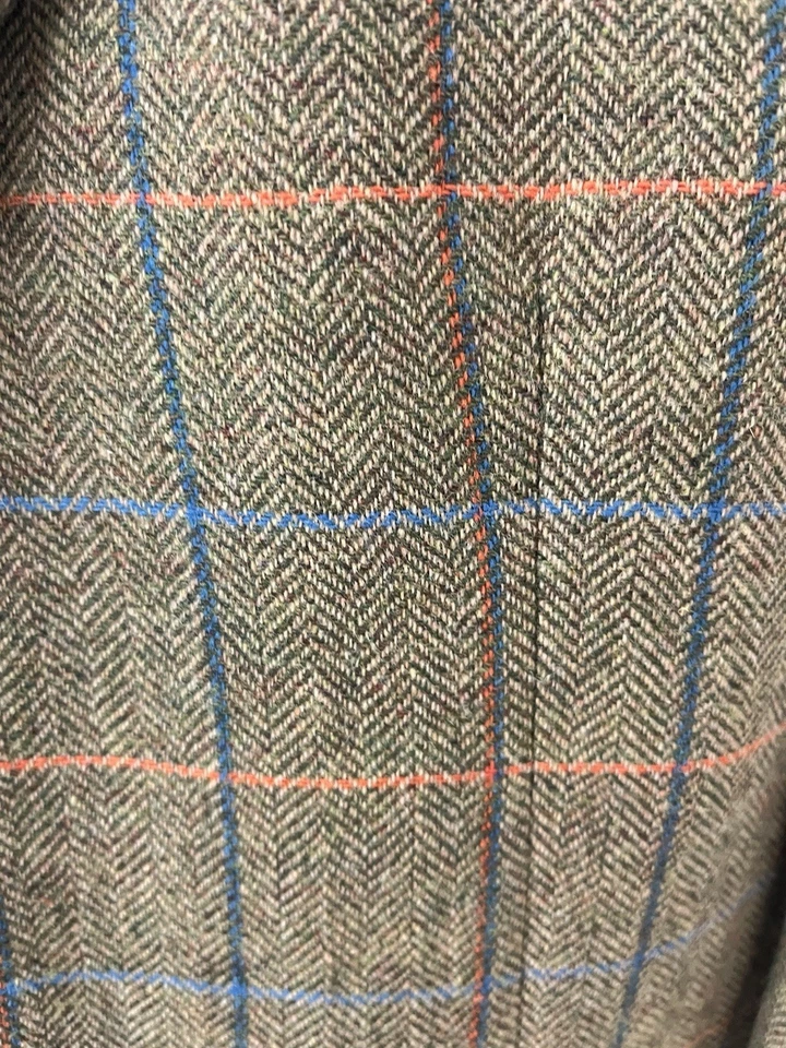 Samuel Windsor Green Herringbone Tweed Jacket & Waistcoat Windowpane Check 50R - Image 4 of 4