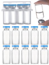 20ml Glass Vials - Self-Healing Injection Port, Sterile Empty Vials with Sea...